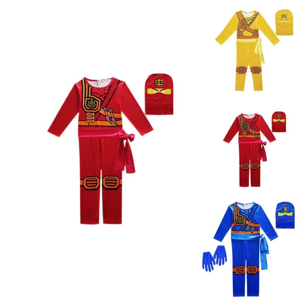High Quality Polyester Ninjago Kai Jay Cosplay Party Clothes For Kids