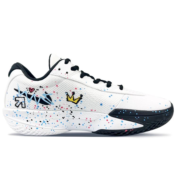 Nike Air Zoom G.T. Cut Academy Cushioning Abrasion Resistant Breathable Low top Basketball Shoes Men's Black White FB2598-100(Team40-)