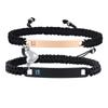 Matching Heart Promise Couples Personalized Bracelets, Custom Engraved Name ID Tag Bracelet, Valentines Day Gift