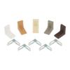 20Pcs 90 Degrees L Shape Corner Brackets with Plastic Cover Right Angle Corner Brace Joint for Shelves Wooden Furniture Cabinet