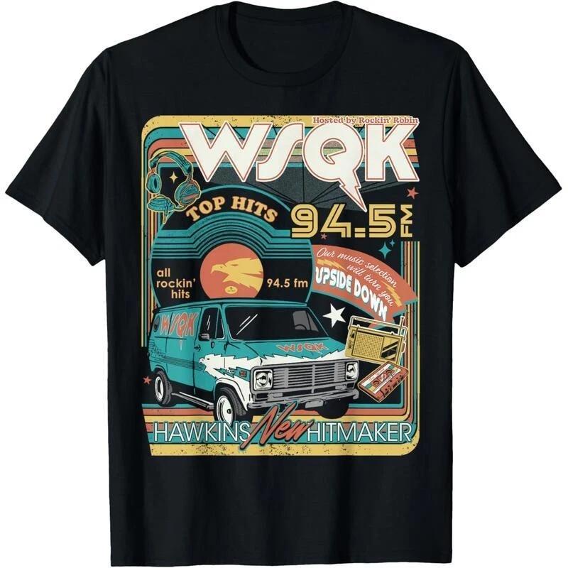 Season 5 WSQK Hawkins New Hitmaker Retro T-Shirt XS