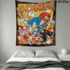 Hedgehog Sonic Soar Wall Hanging Printed Fabric Blanket Decorative Tapestries for Bedroom Living Room Home Decor
