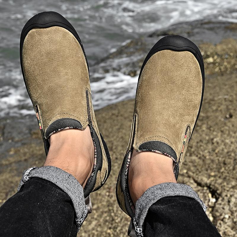 Men's Leather Shoes Classic Slip-on Flat Loafers Summer Casual Shoes Soft Sole Men Sneakers Moccasin Loafers for Men
