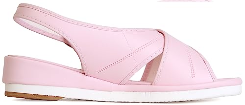 Wing Nurse WN7682 Women's Pink Large Nurse Sandals, Made In Japan, Comfortable To Wear