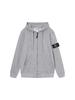 Stone Island Klassisches Sweatshirt mit Reißverschluss und Ärmelabzeichen - Unisex Lässig Einfarbig