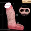 SXXY Real Veins Lifelike Closed Head Penis Sleeve For Men Dick Enlargement Silicone Reusable Condom Sex Products For Adult