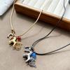 Pony-shaped Tassel Beads Necklaces Multi Tassel Cartoon Horse Necklaces Women Jewelry