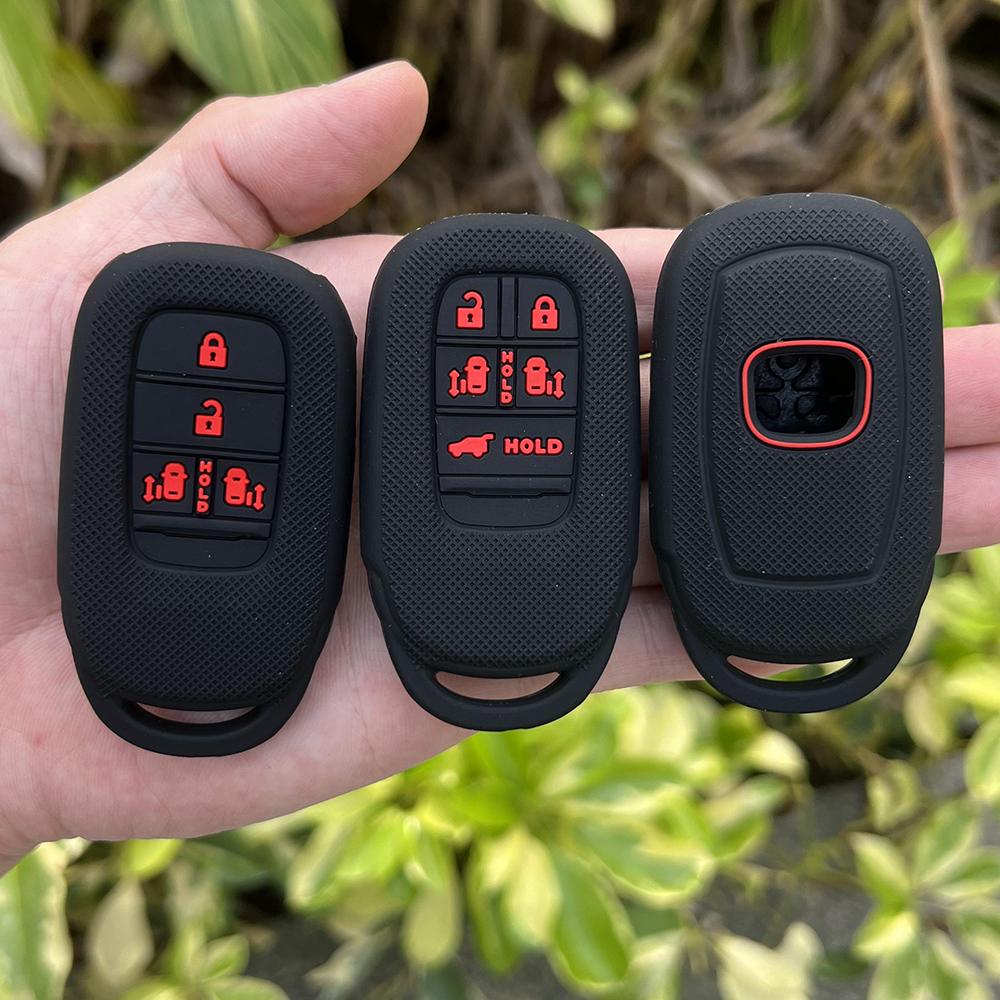 Silicone Car Key Case Accessories For Honda Stepwgn Rp6/Rp7/Rp8 Odyssey Freed Elysion Rubber Remote Cover Keychain Set