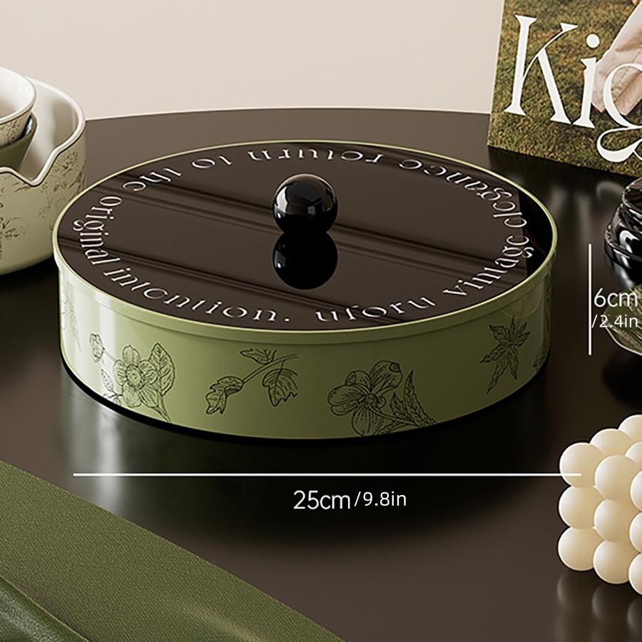 French Vintage Fruit Plate Multi-Layer Dried Fruit Sealed Snack Plate Coffee Table Candy Nut Snacks Tray for Living Room