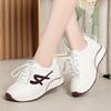 Fashion Spring Autumn Versatile White Shoes Leather Travel Casual Shoes Soft Sole Comfortable Women Middle-Aged Elderly Sports Shoes
