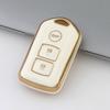 Gold Edge TPU Soft Key Case for 2-3 Button Toyota Camry, Yaris, Verso, Vios FS