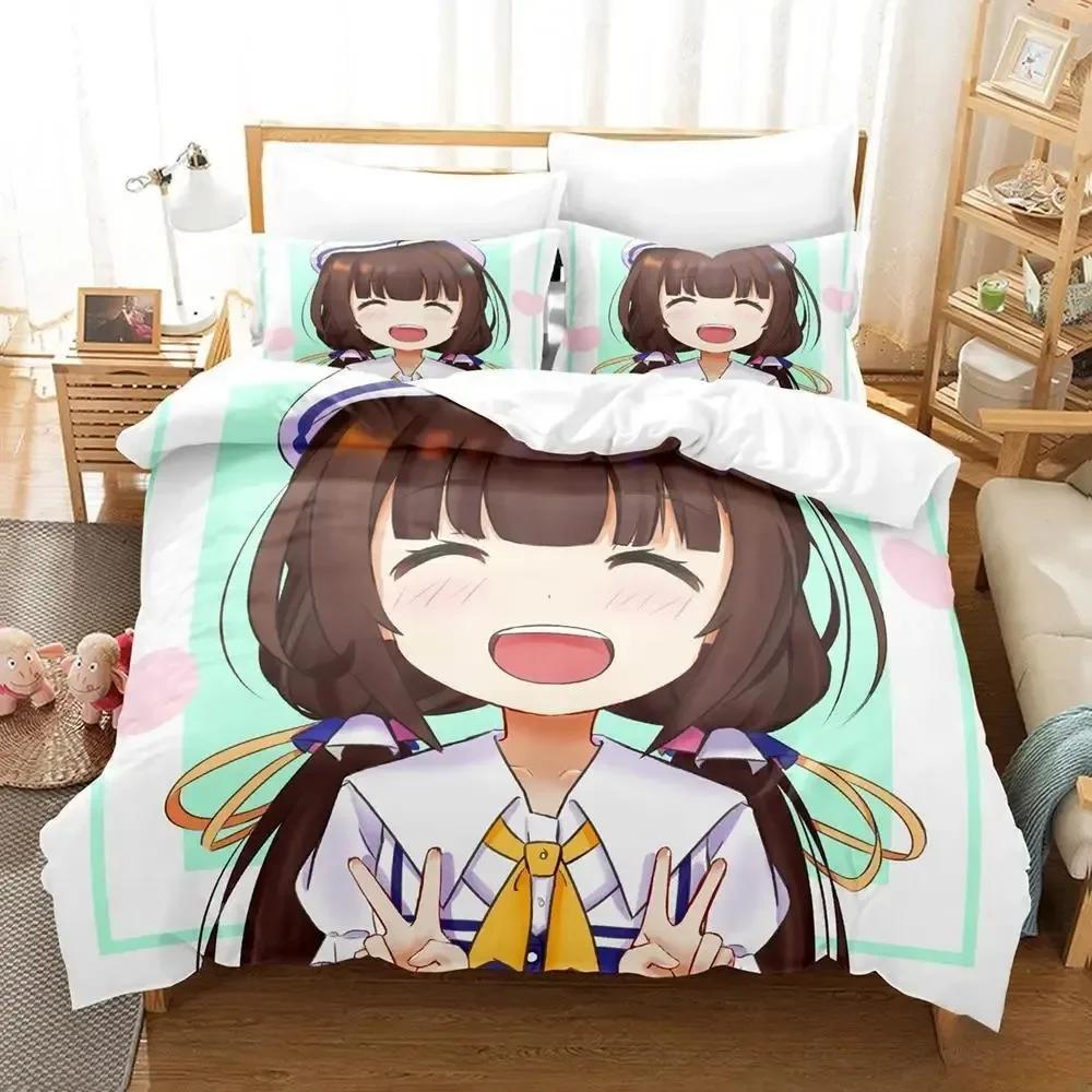 Kawaii Anime The Ryuo's Work Is Never Done Bedding Set Single Twin Full Queen King Size Bed Set Adult Kid Bedroom Duvetcover Set