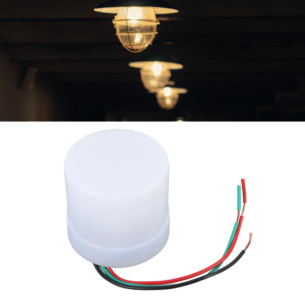 Light Control Sensor Outdoor Lighting Photocell 25A Dusk to Dawn Hard Wired Automatic On Off with Illumination Detection