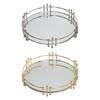 Vanity Tray Wall Mounted Mirror Round Mirrored Ideal Gift Jewelry Tray for