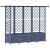 Raised Garden Bed with Trellis and Hanging Roof Gray 202 X 40 X 138 Cm PP