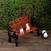 1:6 Mini Bench Recliner Lounge Chair Miniature Park Double Chair Model Garden Decor Toy Doll House Accessories