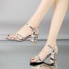 Women's Sandals Pearl High Heels Rhinestones Ladies Shoes New Breathable Fashion Vintage Vip Wholesale Asian Size The Best Shoe