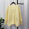 Thickened V-neck twist sweater pullover women's autumn and winter new loose soft waxy and thin knitted sweater top