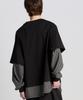 TENER Layered Stripe Long Sleeve Black