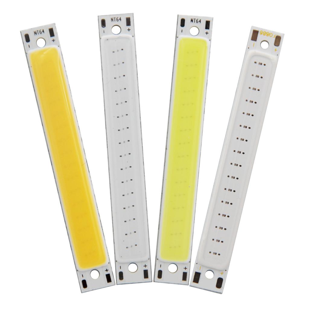 3V 3.7V DC 60mm 8mm LED COB Strip 1W 3W Warm Cold White Blue Red COB LED Light Source for DIY Bicycle Work Lamp KTY