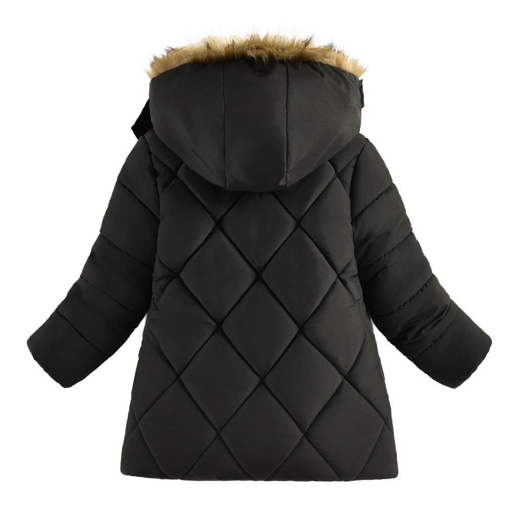 Boys' Casual Thick Cotton-padded Jacket, Winter Children's Medium-length Thick Cotton-padded Jacket