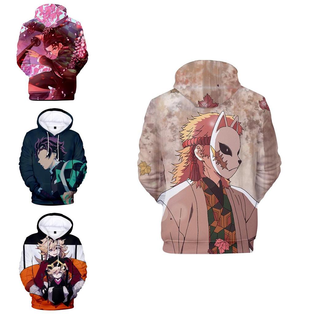 Vibrant Demon Slayer Kimetsu No Yaiba 3d Printed Hoodie Sweatshirt For Casual Wear