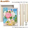 RUOPOTY Oil Painting By Number Rose Drawing On Canvas DIY Coloring By Numbers Flower Kits Acrylic Unique Gifts
