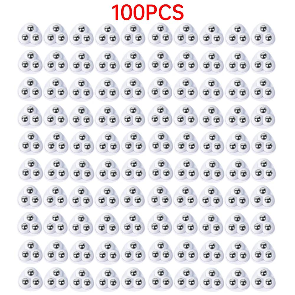 20-100pcs Wheels For Furniture Stainless Steel Roller Self Adhesive Furniture Caster Home Strong Load-bearing Universal Wheel