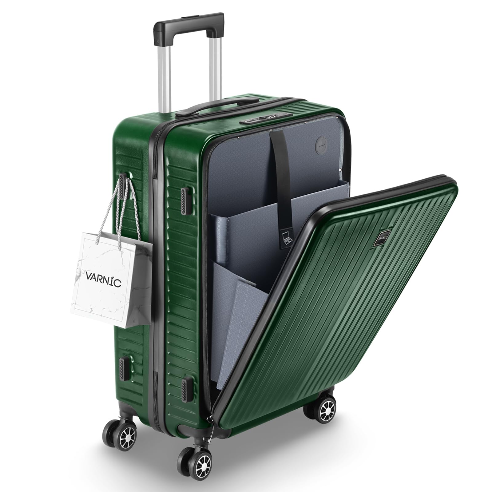 

Multifunctional Carry Carry USB TSA Dial 360 Degree Double Vibration Business Trip S [VARNIC] Suitcase, Front-opening, Case, Ultra-lightweight, зелений