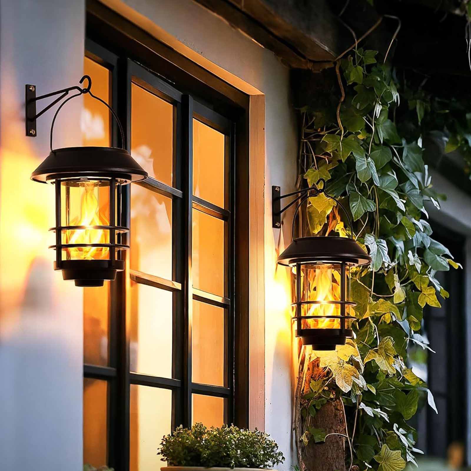 

Solar-Powered Outdoor LED Garden Lights – Hanging , Torches & Night Lights with Simulated Flame Effect One Size