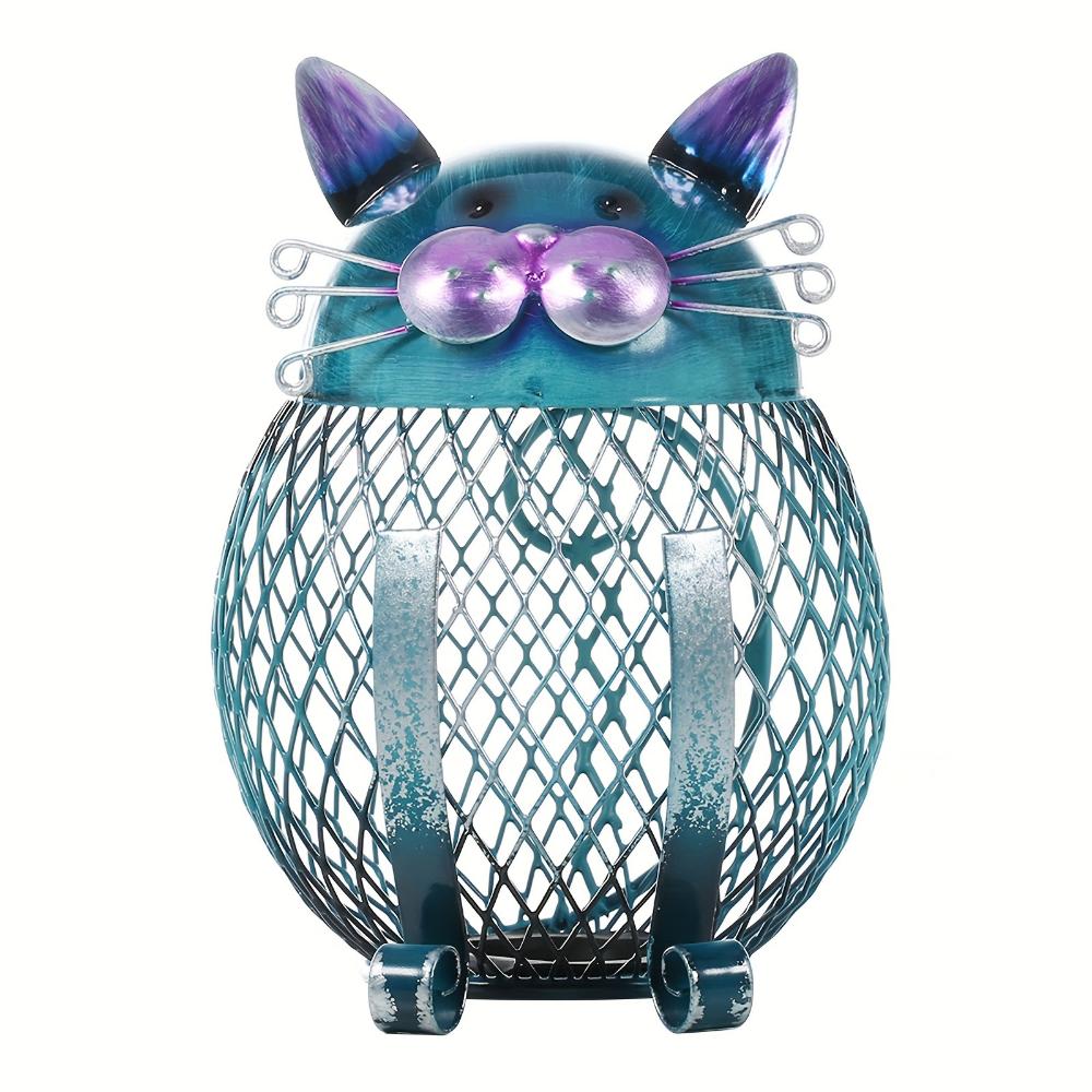 Cat Coin Piggy Bank Animal Piggy Bank with Bottom Cover Creative Cat Gift Suitable for Home Living Room Bookshelf Decoration Birthday Gift