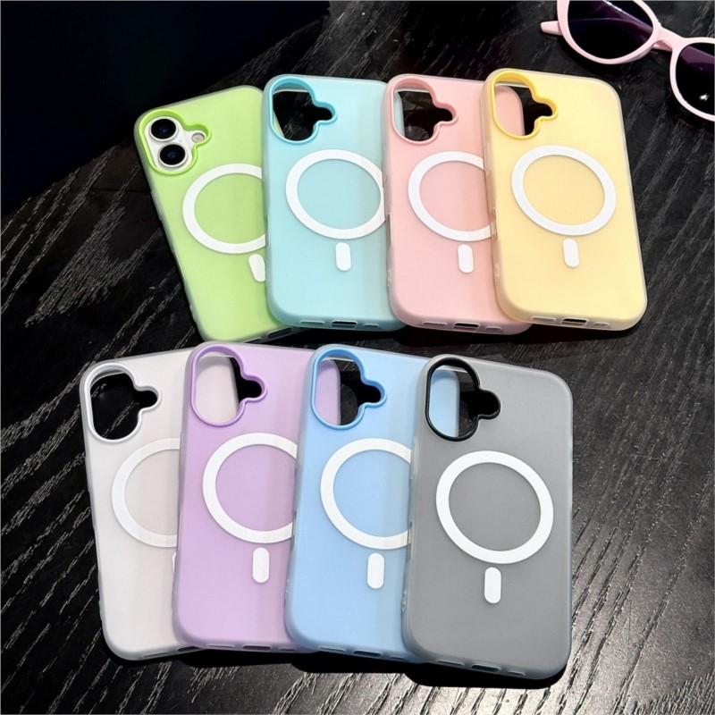 Candy Matt für Magsafe Hülle für Für Iphone 17 Air 16 15 14 13 12 Pro Max 11 16Plus 16E SE4 17Pro Magnetisch Klar 2-in-1 Abdeckung