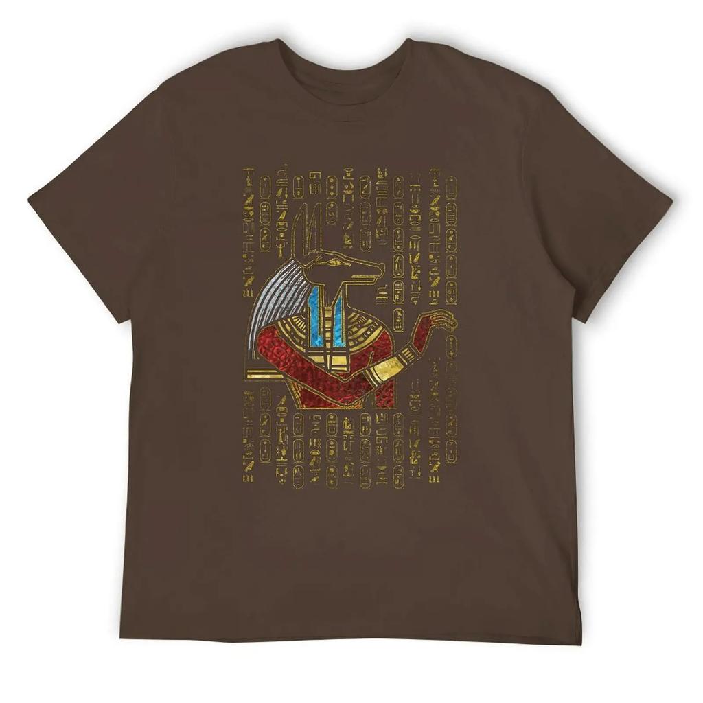 Egyptian Anubis Ornament Classic For Sale T-shirts Funny Graphic T-shirt Crewneck Motion  Nerd Leisure Eur Size