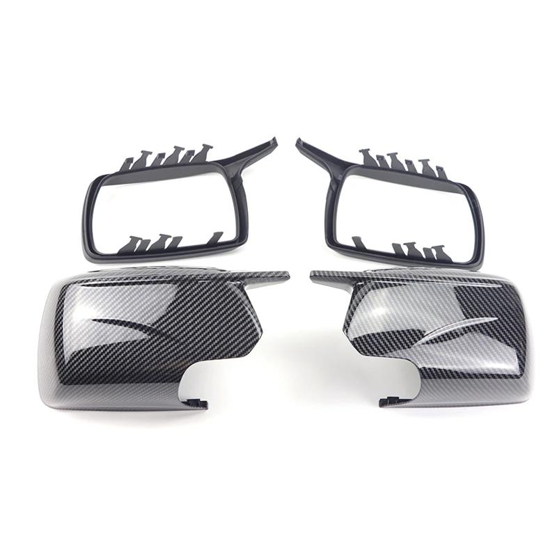 For BMW X3 E83 2003-2010 Carbon Fiber Pattern M Look Rearview Mirror Cap Wing Side Mirror Cover Replacement Accessory