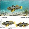 Heart-shaped Goldfish Keychain with Realistic Fish Models