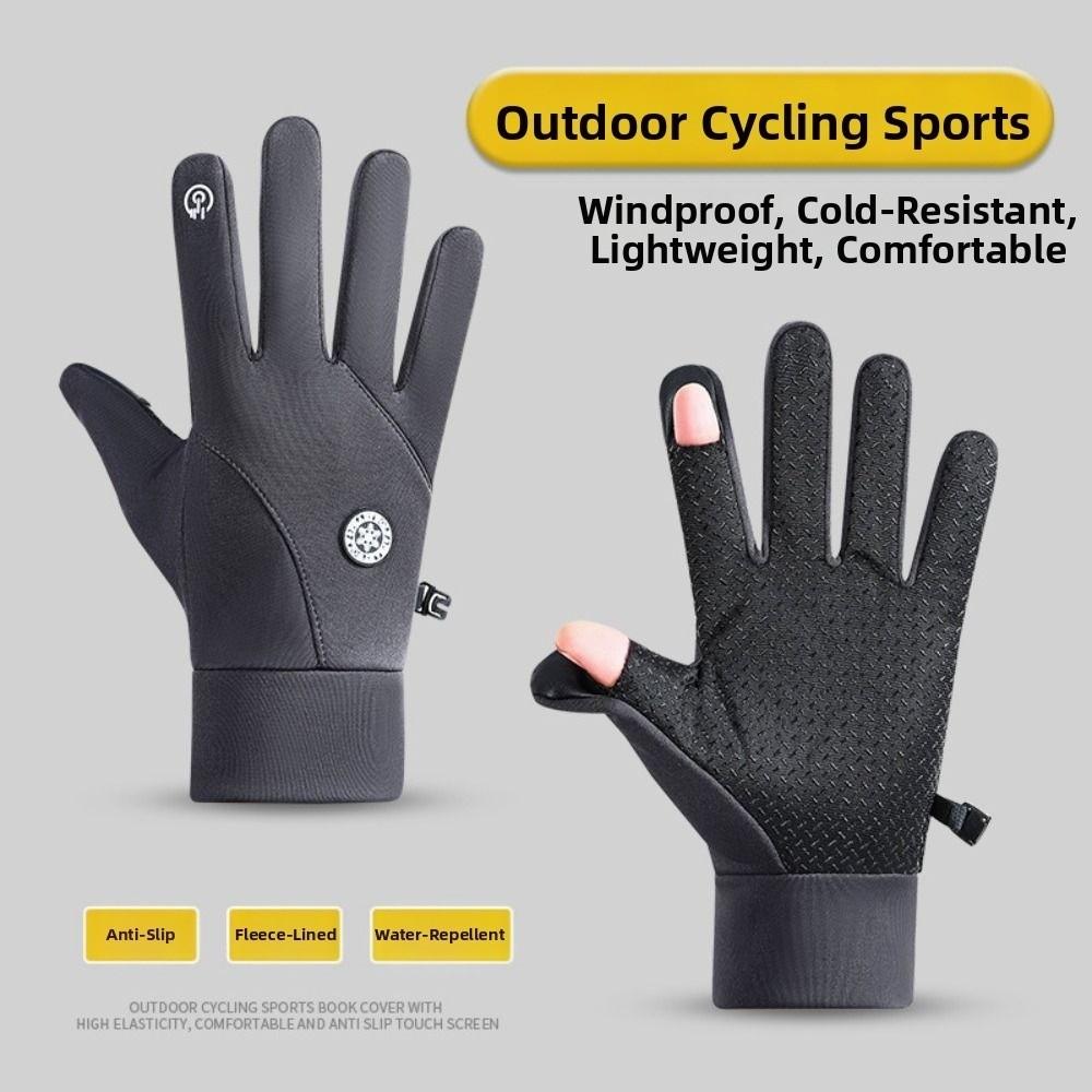 Thickened Full-Finger Winter Warmth Gloves Outdoor Sports Gloves for Cycling Fishing Skiing