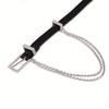 The New Lady's Rhinestone Inlaid Fashionable Chain Black Thin Waist Belt Is Versatile and Elegant, with A Pin Buckle Belt for Women