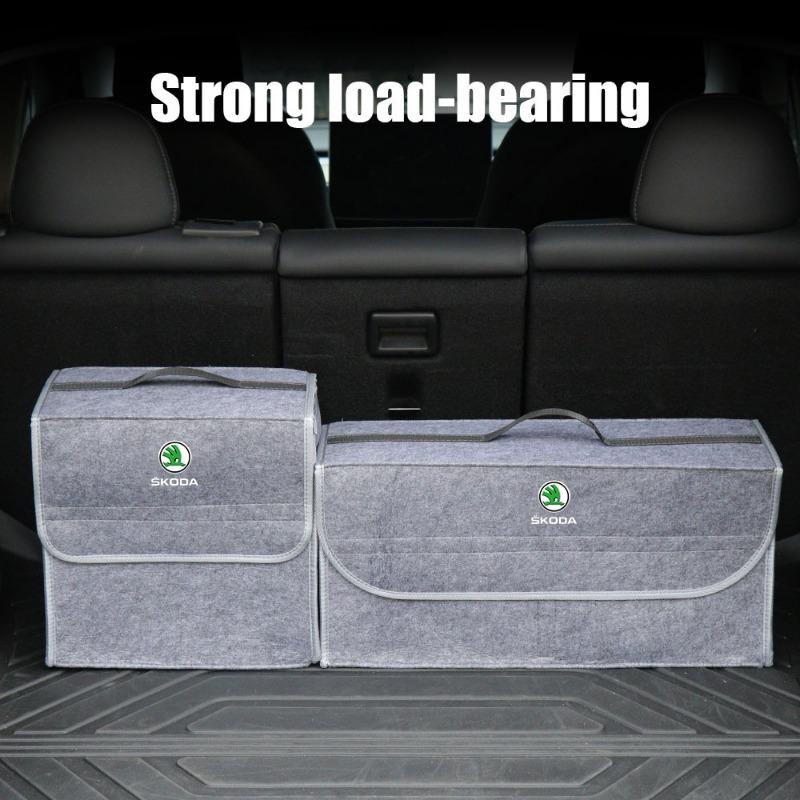 Car Soft Felt Storage Bag Organizer Cars Foldable Trunk Bag for Skoda Octavia 1 2 3 A4 A5 MK2 Fabia Kamiq Kapoq Kodiaq Rapid SCALA