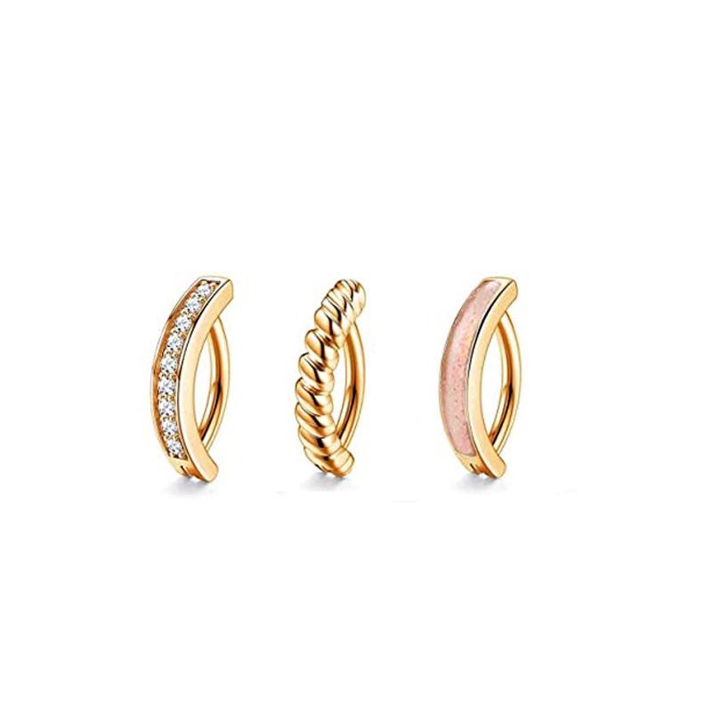 Cross -Border European And American Light Navel Rings Inlaid Diamond -Style Belly Button Buckle Human Puncture Jewelry