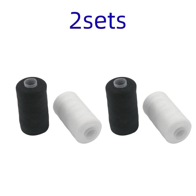 500M Sewing Thread Polyester Thread Set Strong And Durable Black White Sewing Threads For Hand Machines