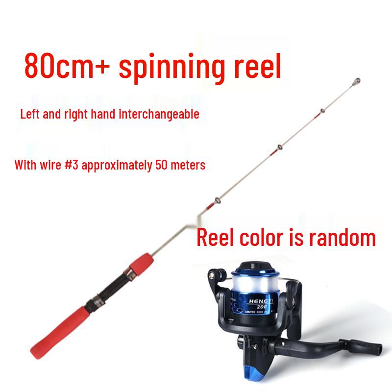 Compact 60-80cm Portable Fishing Rod – Mini Raft, Casting, Surf, and Ice Lure Rod