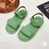Sandals Girl New Summer Fairy Style Fashion Thick-soled Flat-soled Soft-soled Velcro Roman Shoes