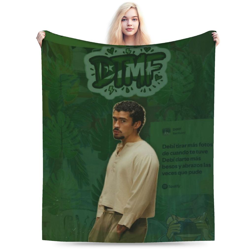 Debi Tirar Mas Fotos DTMF Bads Bunnys Music Tour Blanket Multi-size Cozy and Lightweight Throw Blankets for Couch Sofa and Bed