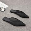 Fashion Women's Pointed Toe Slippers 2024 Summer Designer Mesh Beach Flat Shoes Slides Outside Mules Gladiator Sandals Zapatos De Mujer