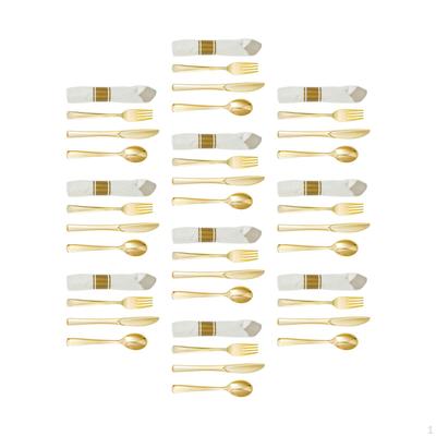 24Pcs Silverware Set 6x Knife,6x Spoon,6x Fork,6x Teaspoon Utensils Luxury Cutlery Kitchen Flatware
