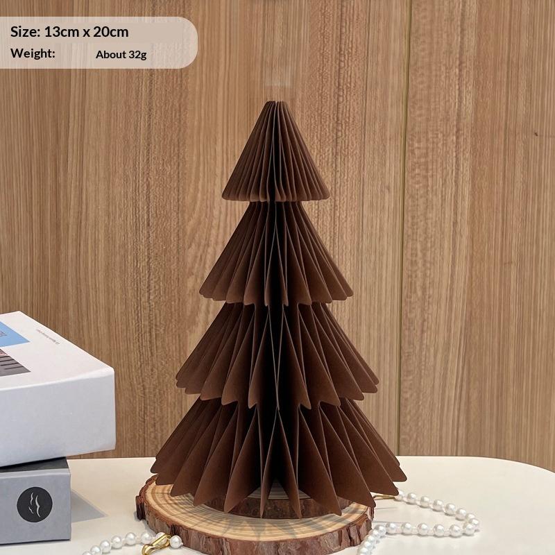 Large Xmas Tree Decoration; 3D Folding Paper Honeycomb Ball for Desktop & Hanging Christmas Ornament Navidad Decoraciones.