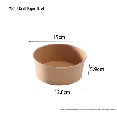 Disposable Kraft Paper Food Bowls