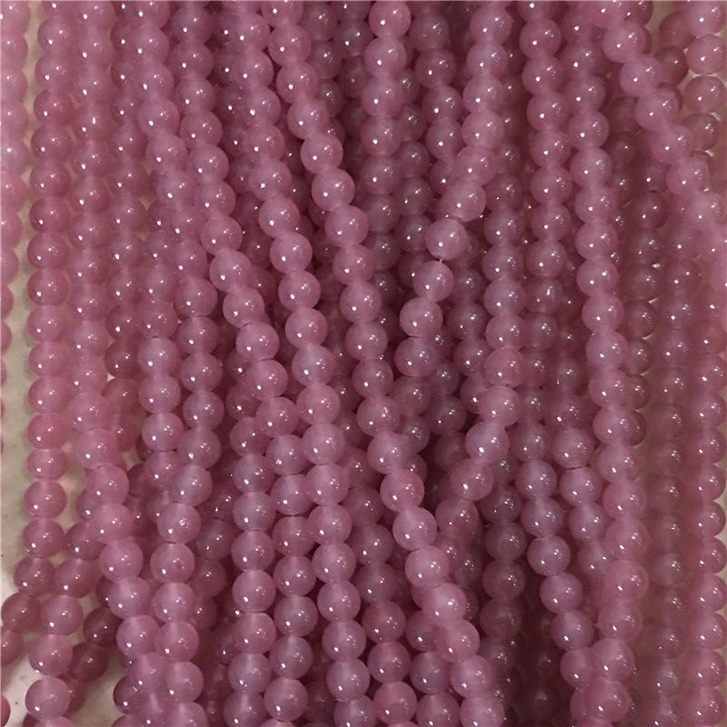 8MM Glossy Synthetic Jade Agate Glass Beads for Bracelets, Necklaces, Hairpins - Round Imitation Jade Loose Beads
