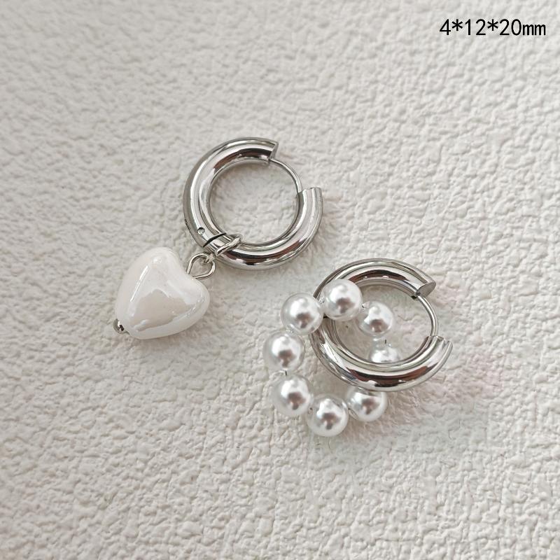 Heart Pendant Ear Buckle Able Irregular Tassel Earrings Sweet Cool Metal Chain Ear Cuff Accessories Gifts