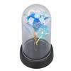 Blue Flower Night Light Romantic Ambient Bedside Sleeping Glass  Flower Lamp for Bedroom Desktop